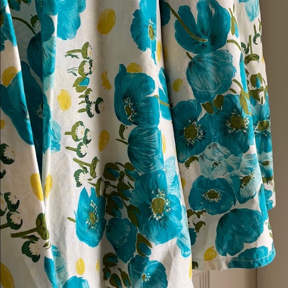 Vintage 1960’s White Cotton Floral Circle Skirt - Picture 13 of 16